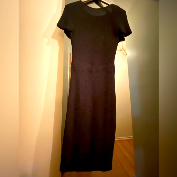 Zara V-back Black Dress - Picture 1 of 6